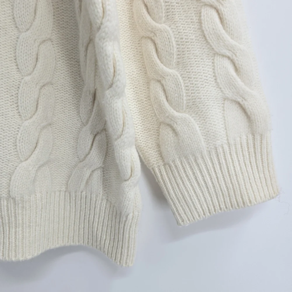 Sundays Sweater Cream Cable Net 100%‎ Wool